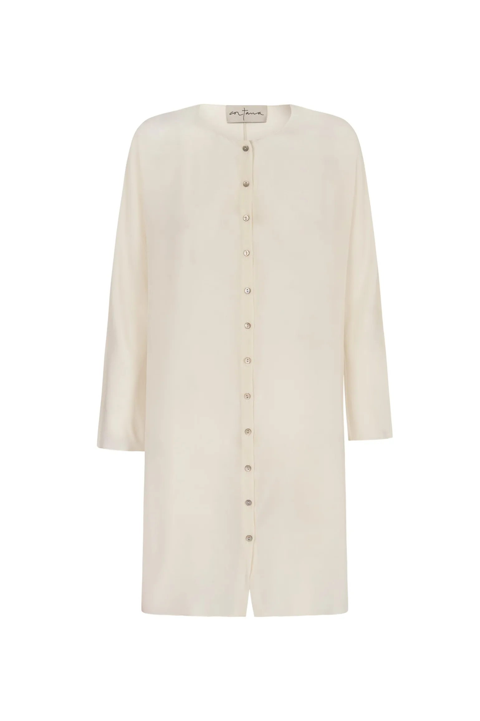 Agnes, ivory silk shirt