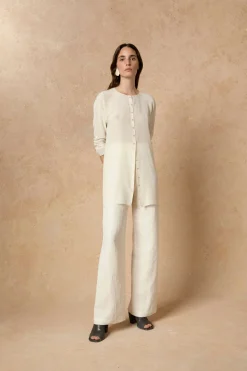 Agnes, ivory silk shirt
