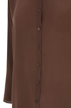 Agnes, plum silk shirt