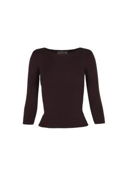 Alaska, plum long sleeve sweater