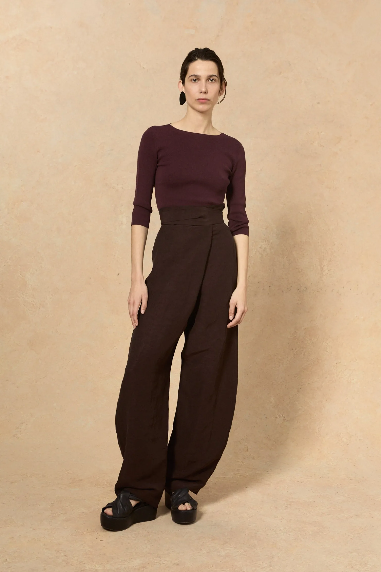 Alaska, plum long sleeve sweater