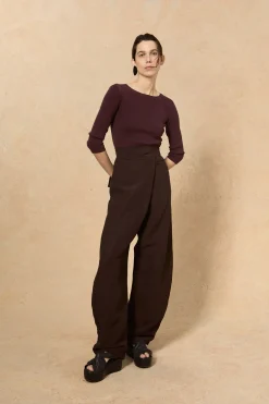 Alaska, plum long sleeve sweater