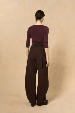 Alaska, plum long sleeve sweater