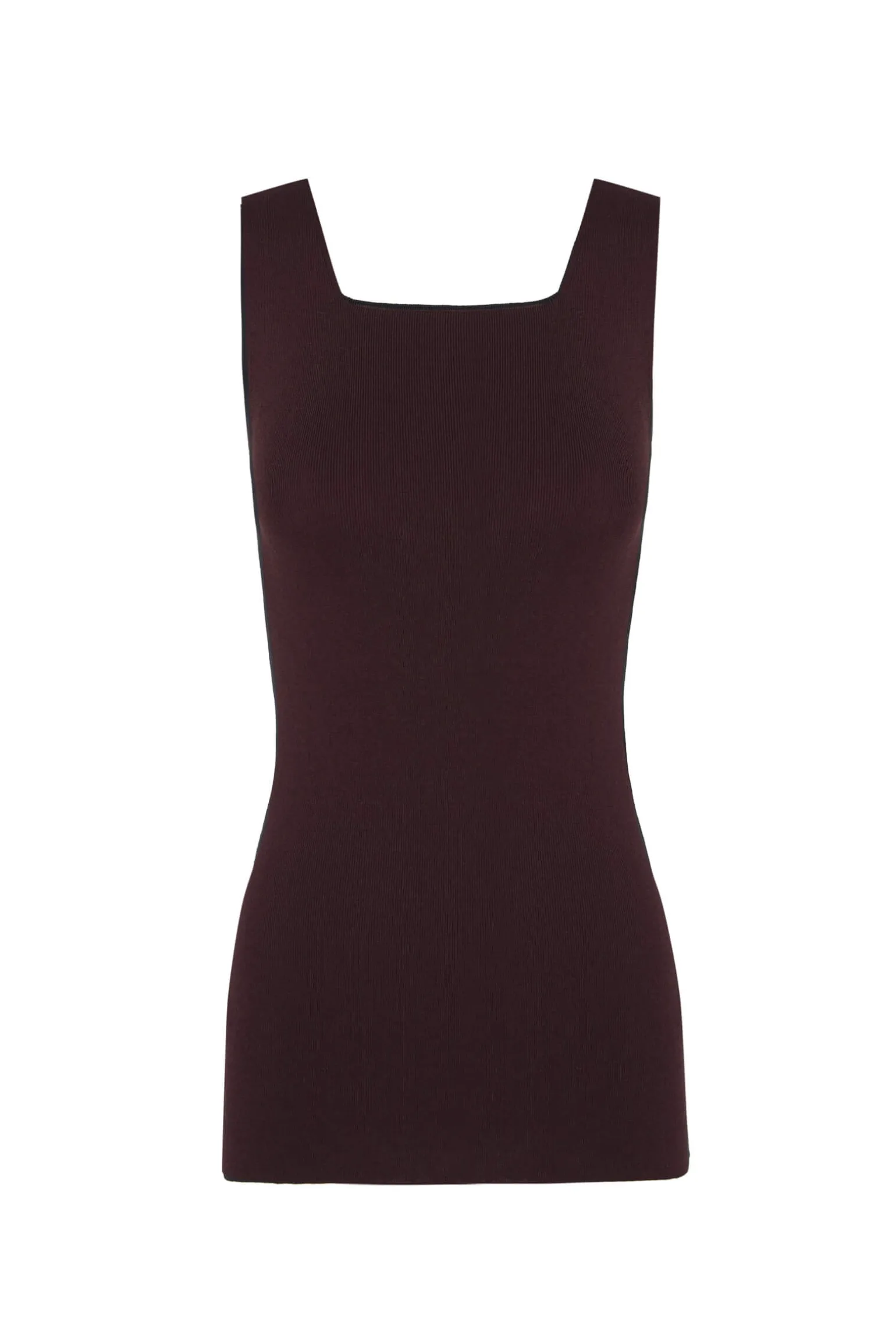 Alaska, plum sleeveless top