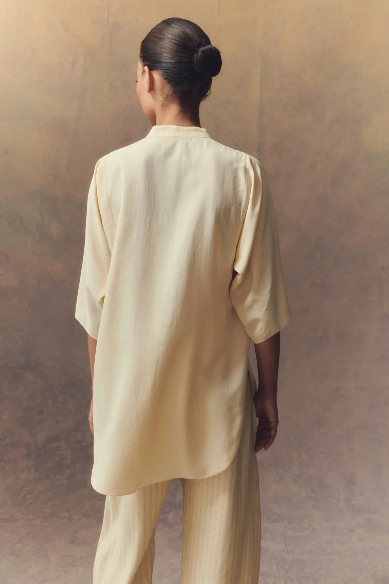 Alba, vanilla silk shirt