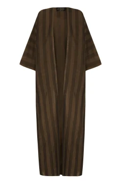Alex, striped jacquard coat