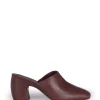 Alice, burgundy leather mule