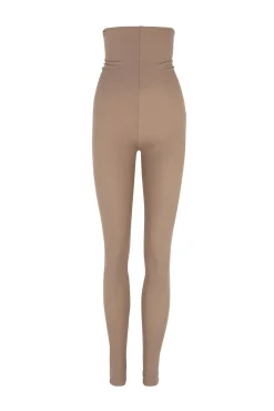 Alice, cocoa stretch cupro leggings