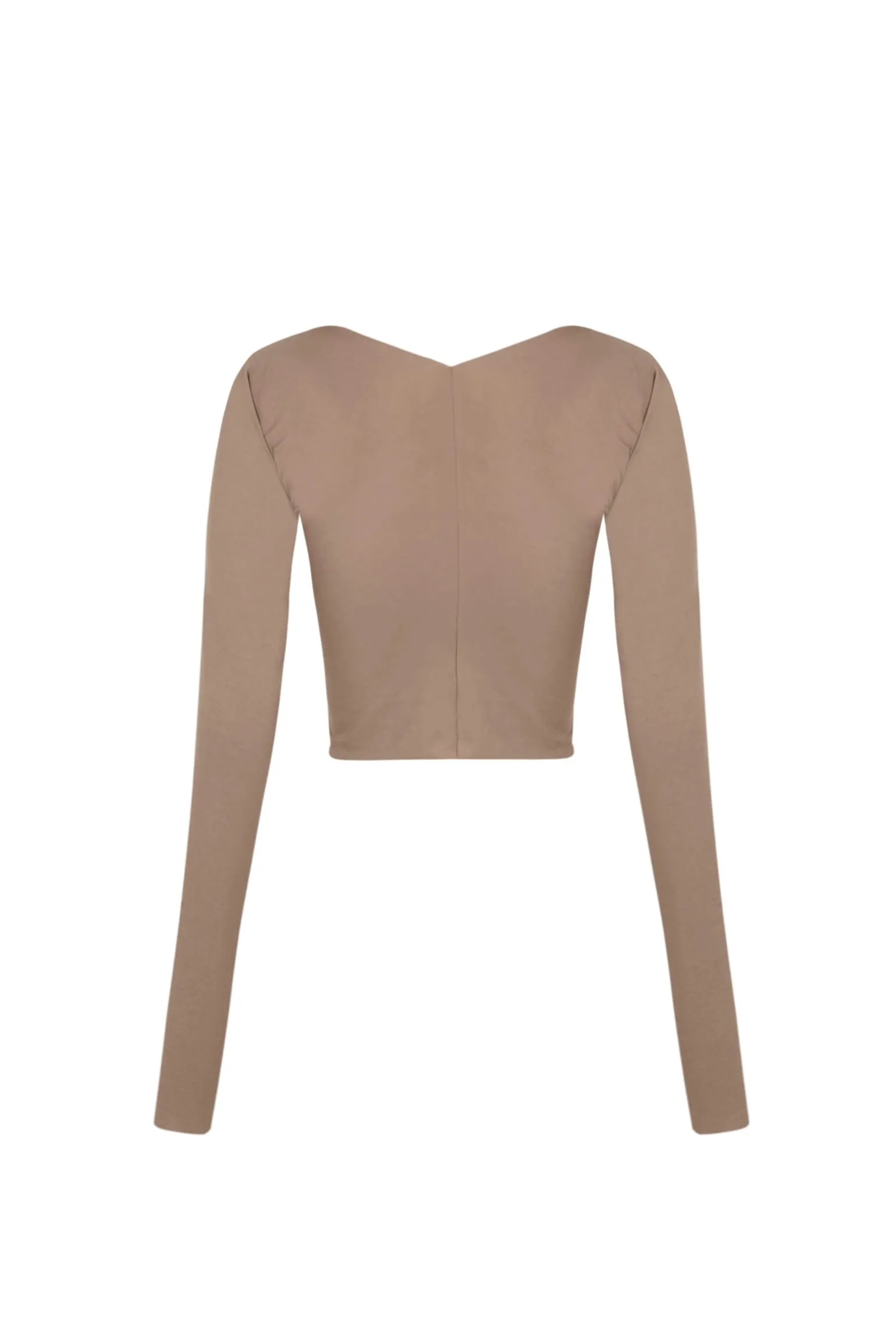 Alice, cocoa top in stretch cupro