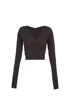 Alice, graphite stretch cupro top