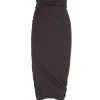 Alice, graphite stretch cupro skirt