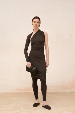Alice, graphite stretch cupro leggings