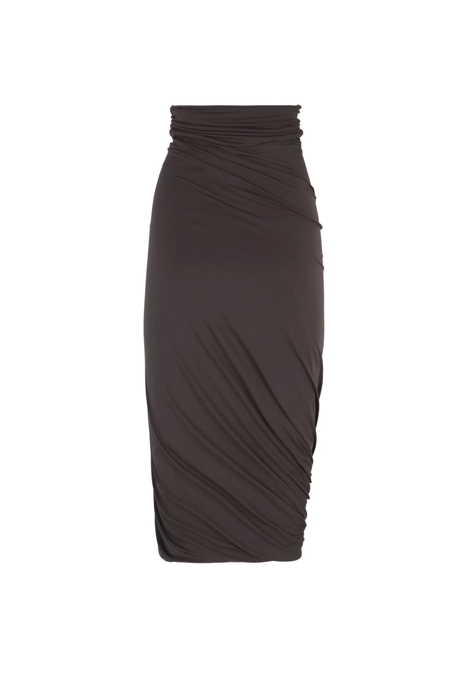 Alice, graphite stretch cupro skirt
