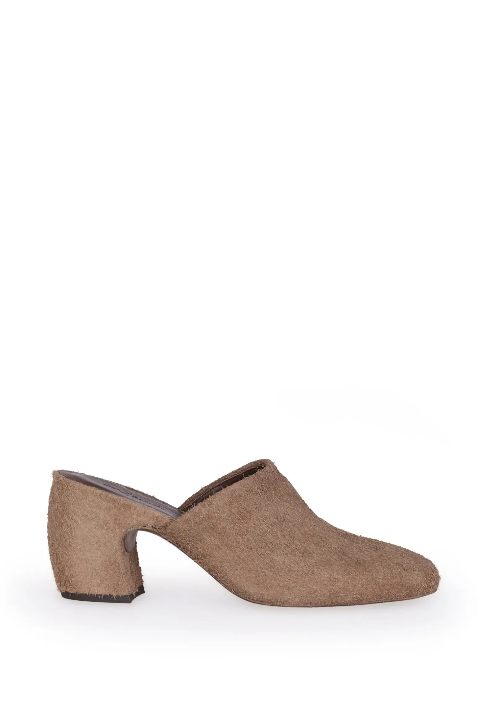 Alice, mule in brown brushed suede