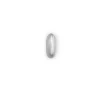 Alkaid, narrow oval silver earring