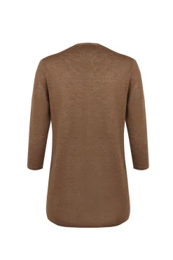 Alon, cinnamon linen and silk cardigan