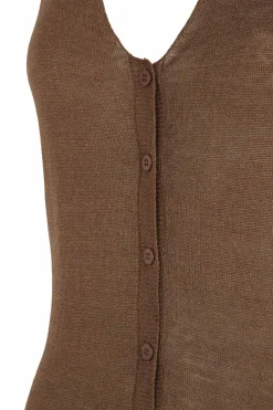 Alon, cinnamon linen and silk top