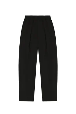 Ama, black linen and silk pants