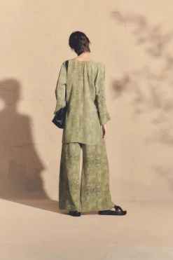 Amina, amantis print silk pants