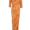 Anja, sora print silk dress
