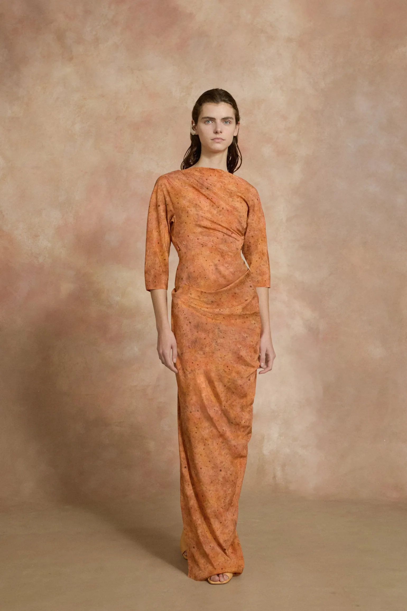 Anja, sora print silk dress