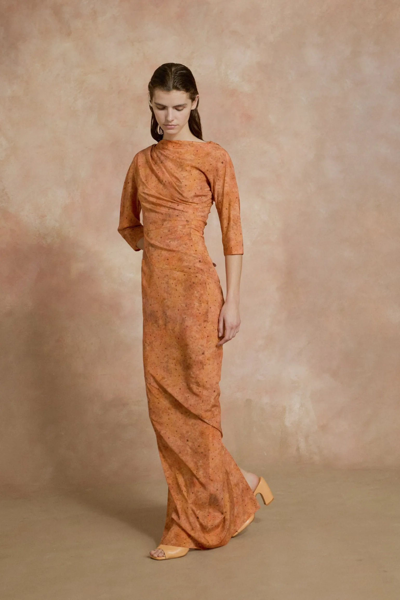 Anja, sora print silk dress