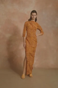 Anja, sora print silk dress