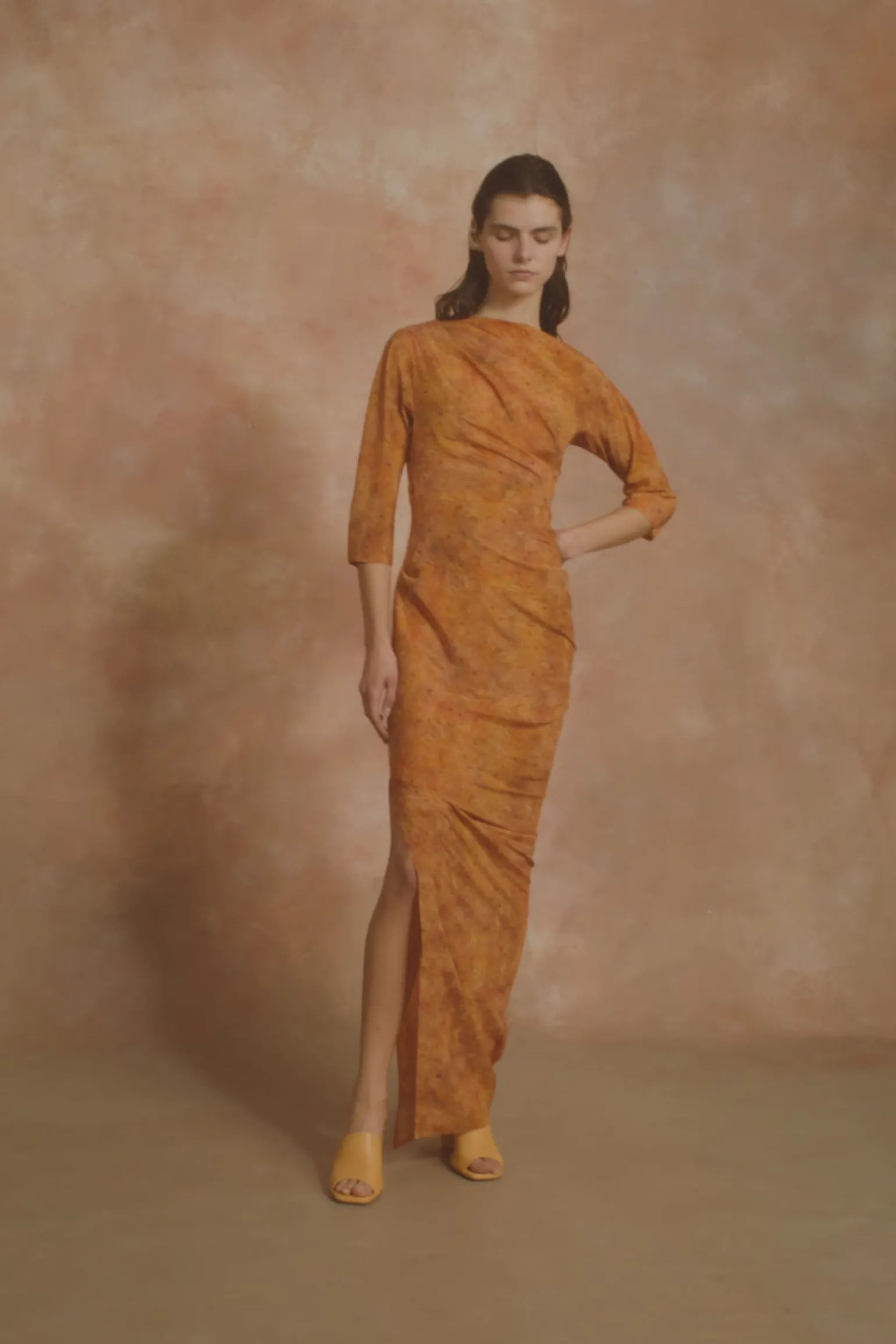 Anja, sora print silk dress