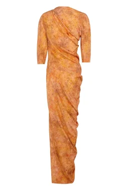Anja, sora print silk dress