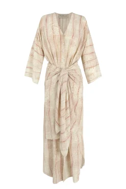 Antibes, irony print silk dress