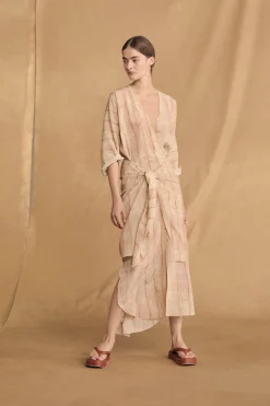 Antibes, irony print silk dress