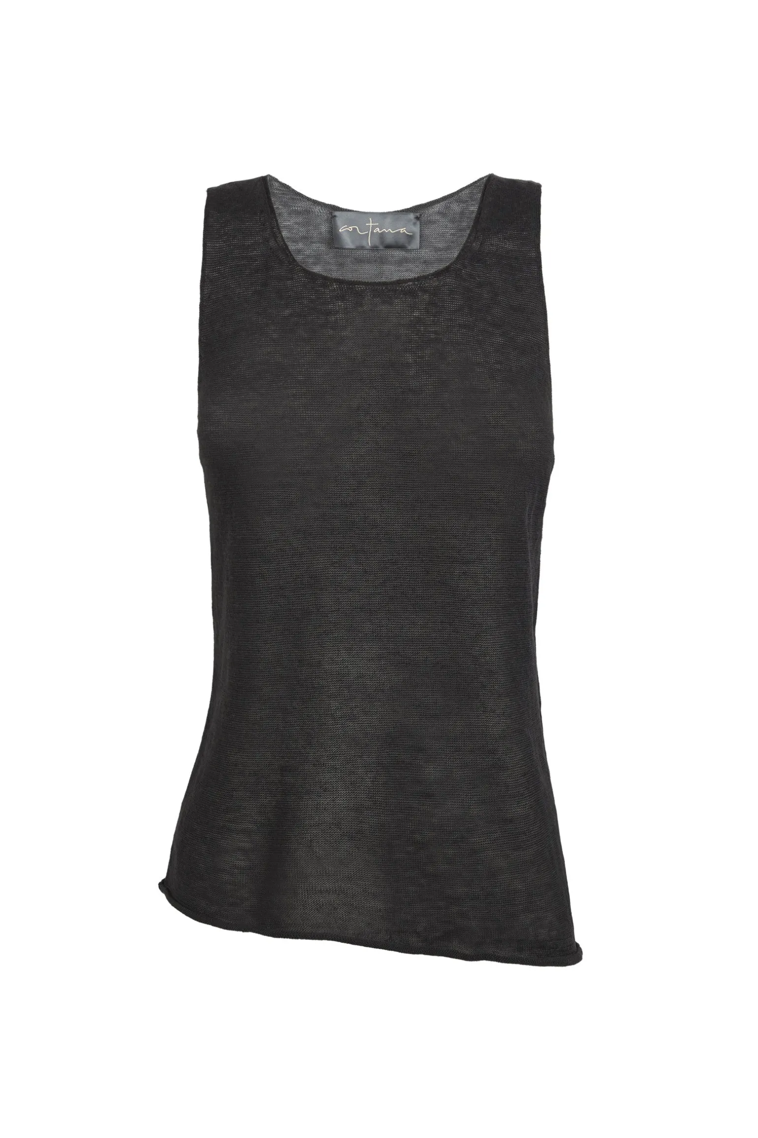 Antico, graphite hemp knit top