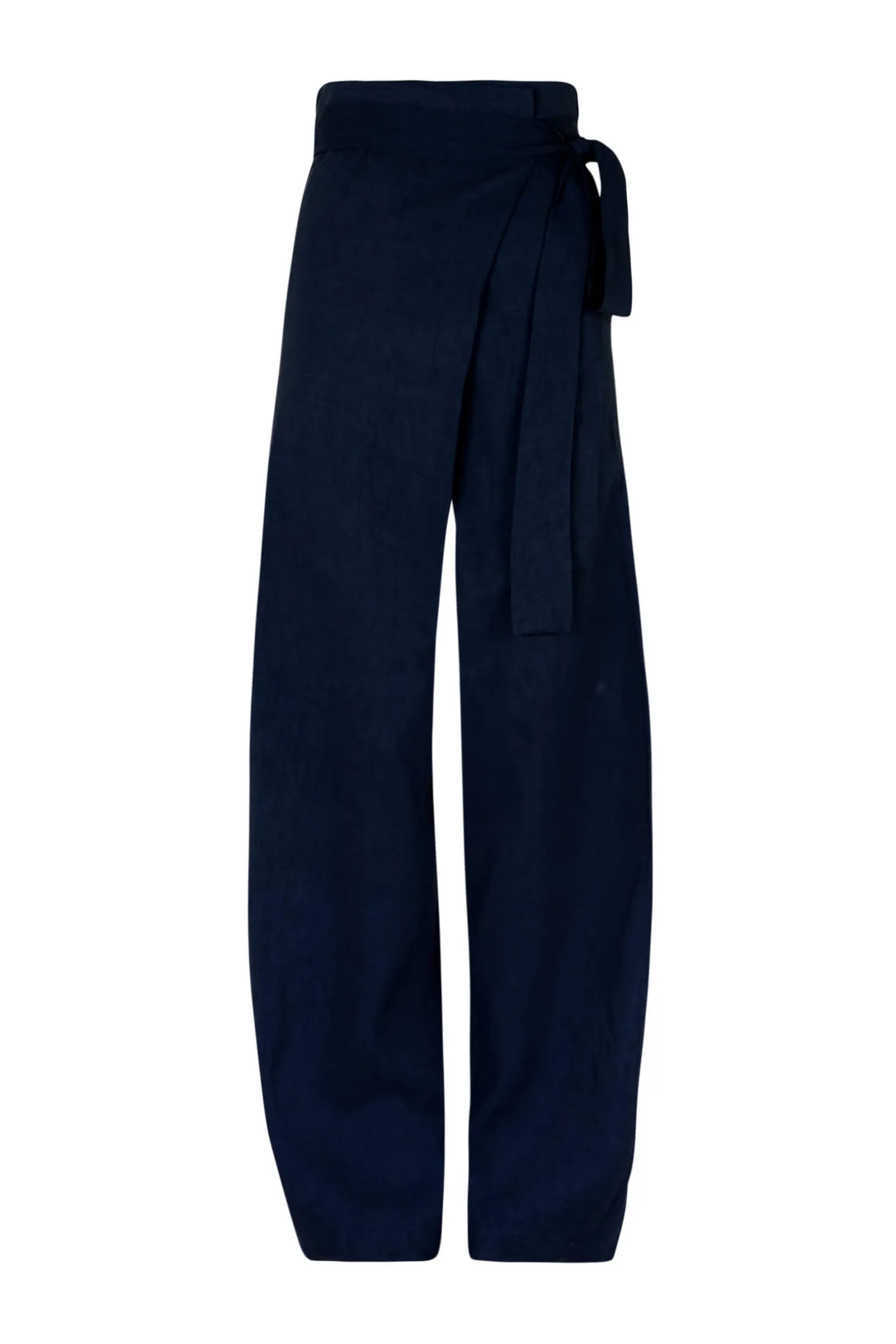 Arco, deep blue linen and cupro pants