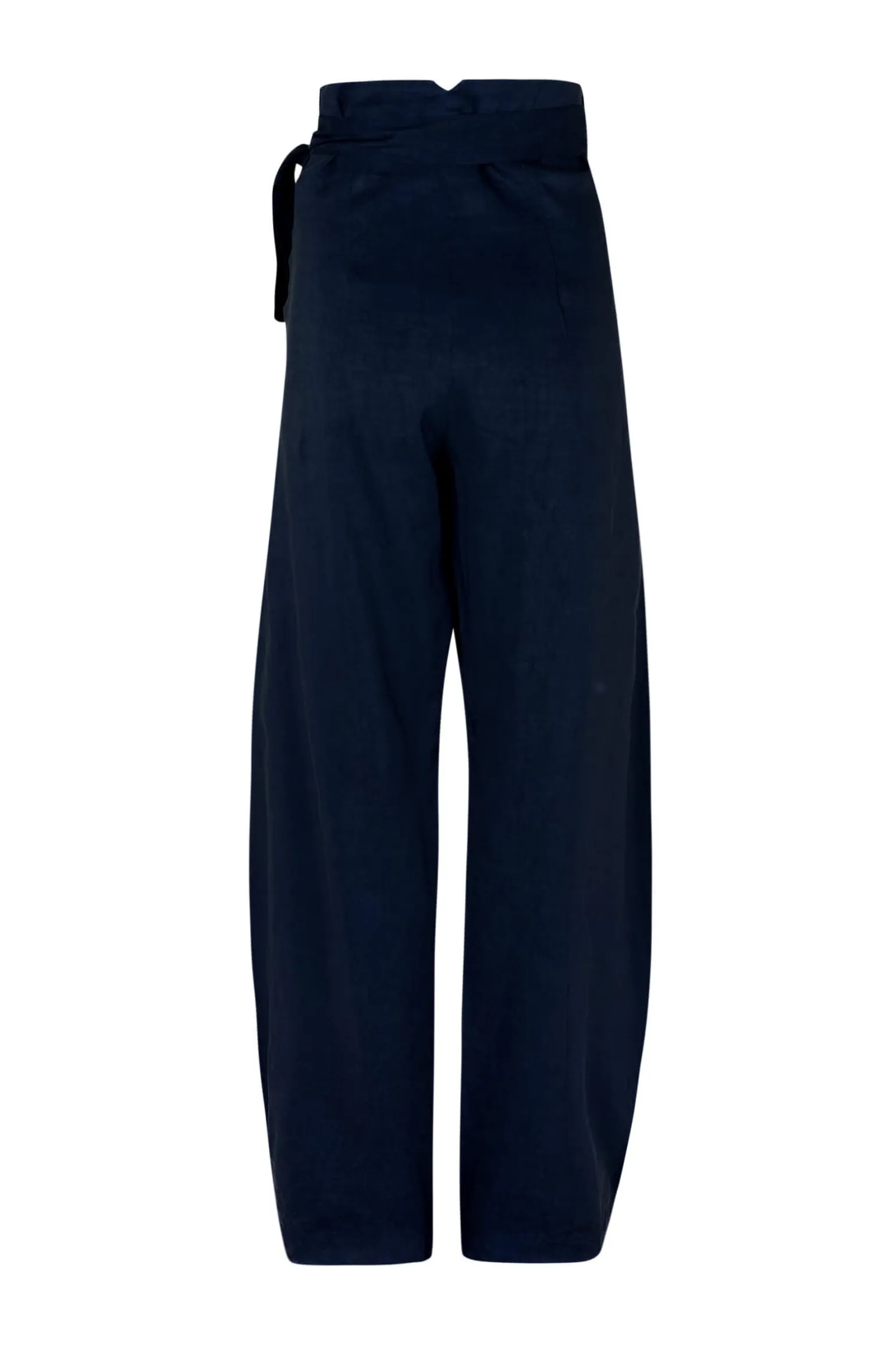 Arco, deep blue linen and cupro pants