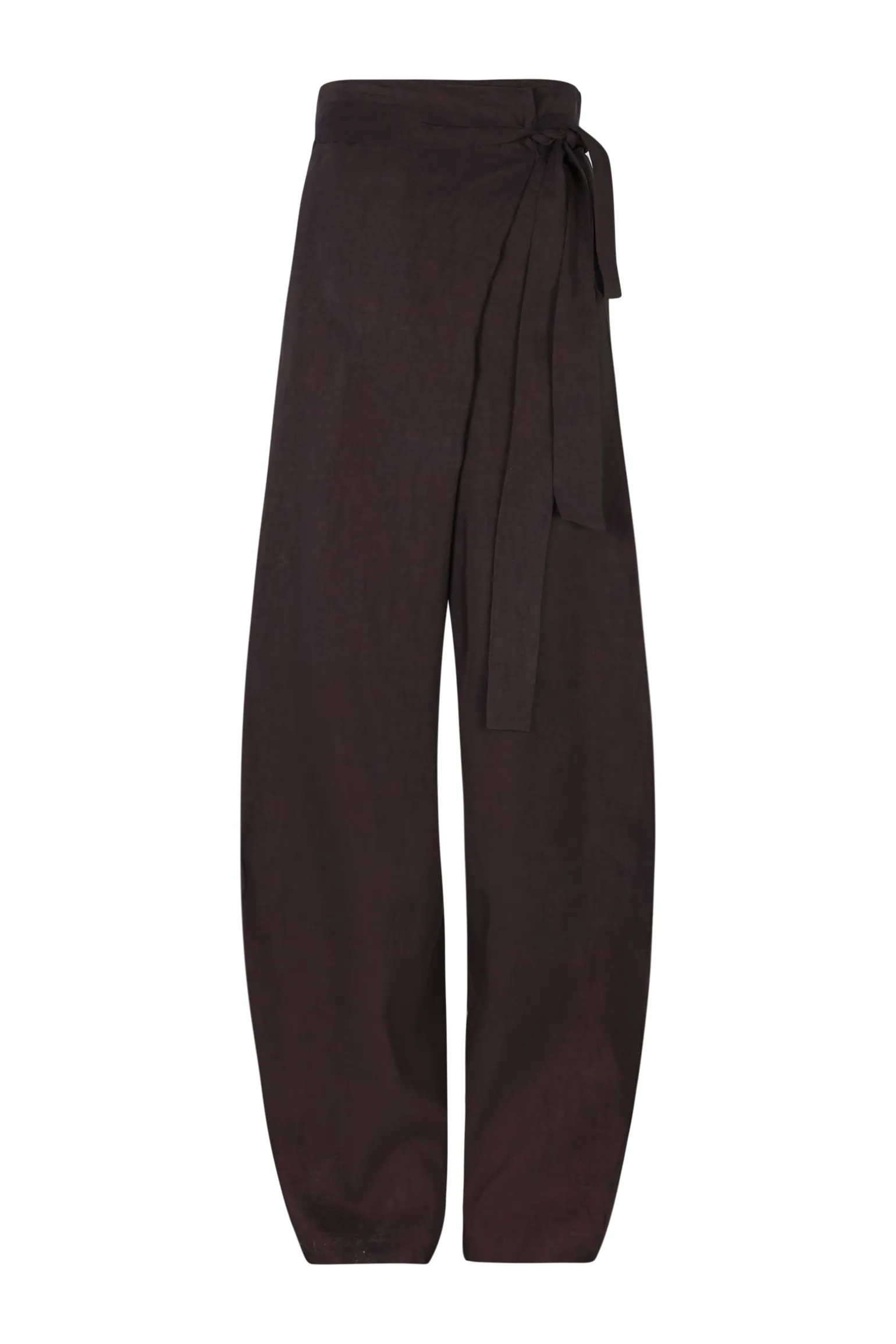 Arco, pants in burgundy linen and cupro