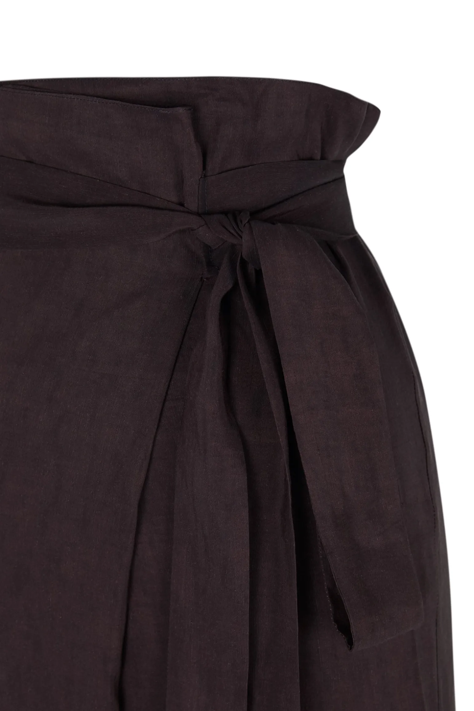 Arco, pants in burgundy linen and cupro