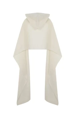 Arena, ivory hooded scarf