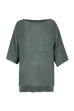 Arena, ocean green ramie top