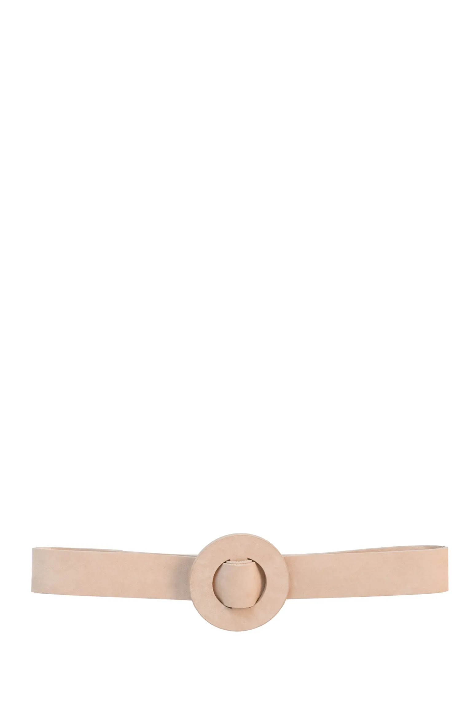 Aro L, thick belt in beige suede