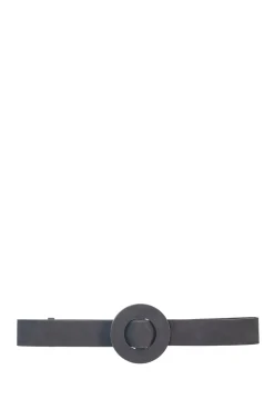 Aro L, thick belt in graphite suede