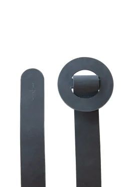 Aro L, thick belt in graphite suede