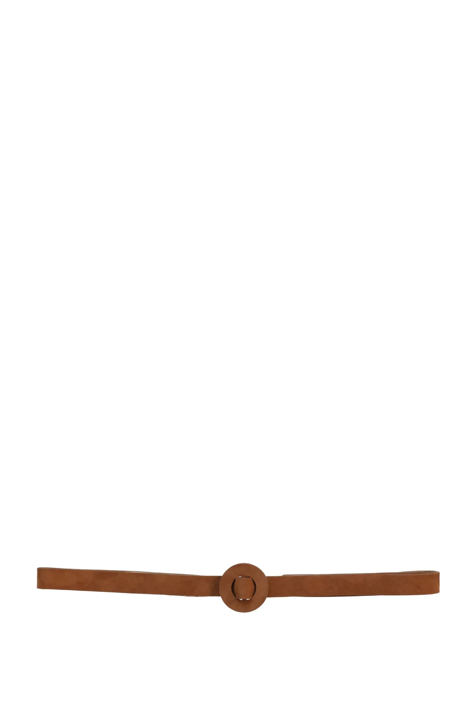 Aro S, thin belt in light brown suede