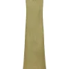 Aura, pistachio silk bambula camisole dress