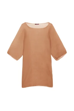 Aurora, bronze silk top