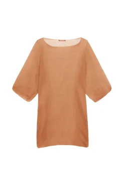 Aurora, bronze silk top