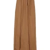 Aurora, long skirt in bronze silk bambula