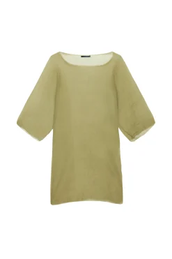 Aurora, pistachio silk top