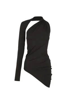 Babar, asymmetric top in graphite stretch cupro