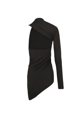 Babar, asymmetric top in graphite stretch cupro