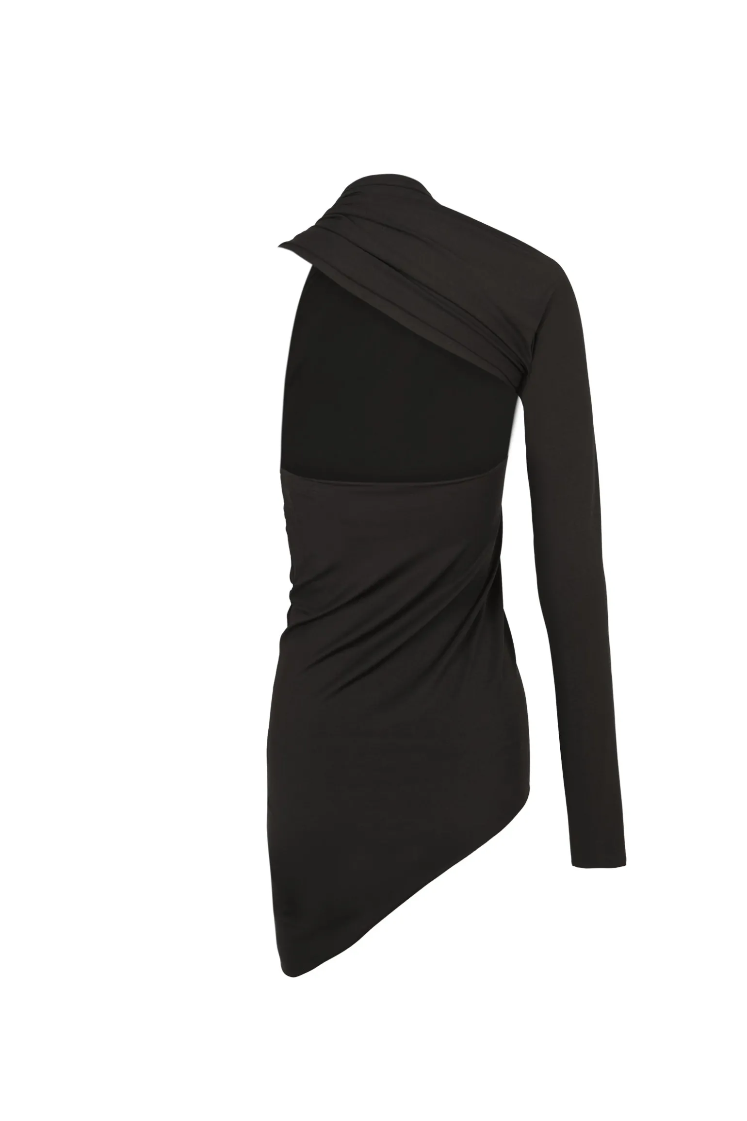 Babar, asymmetric top in graphite stretch cupro